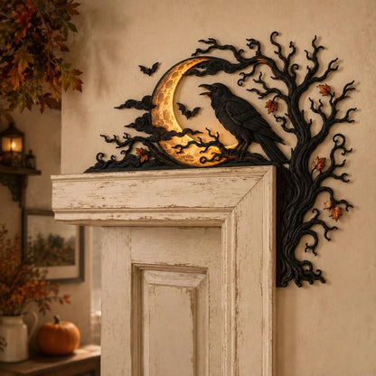 🐦‍⬛🌕 Raven Moon Halloween Corner Decor-49% OFF❗
