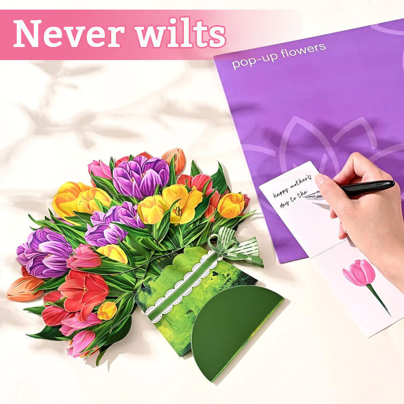 💐 3D Mother's Day Flower Pop-Up Car