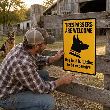 Trespassers Are Welcome Funny Warning Sign