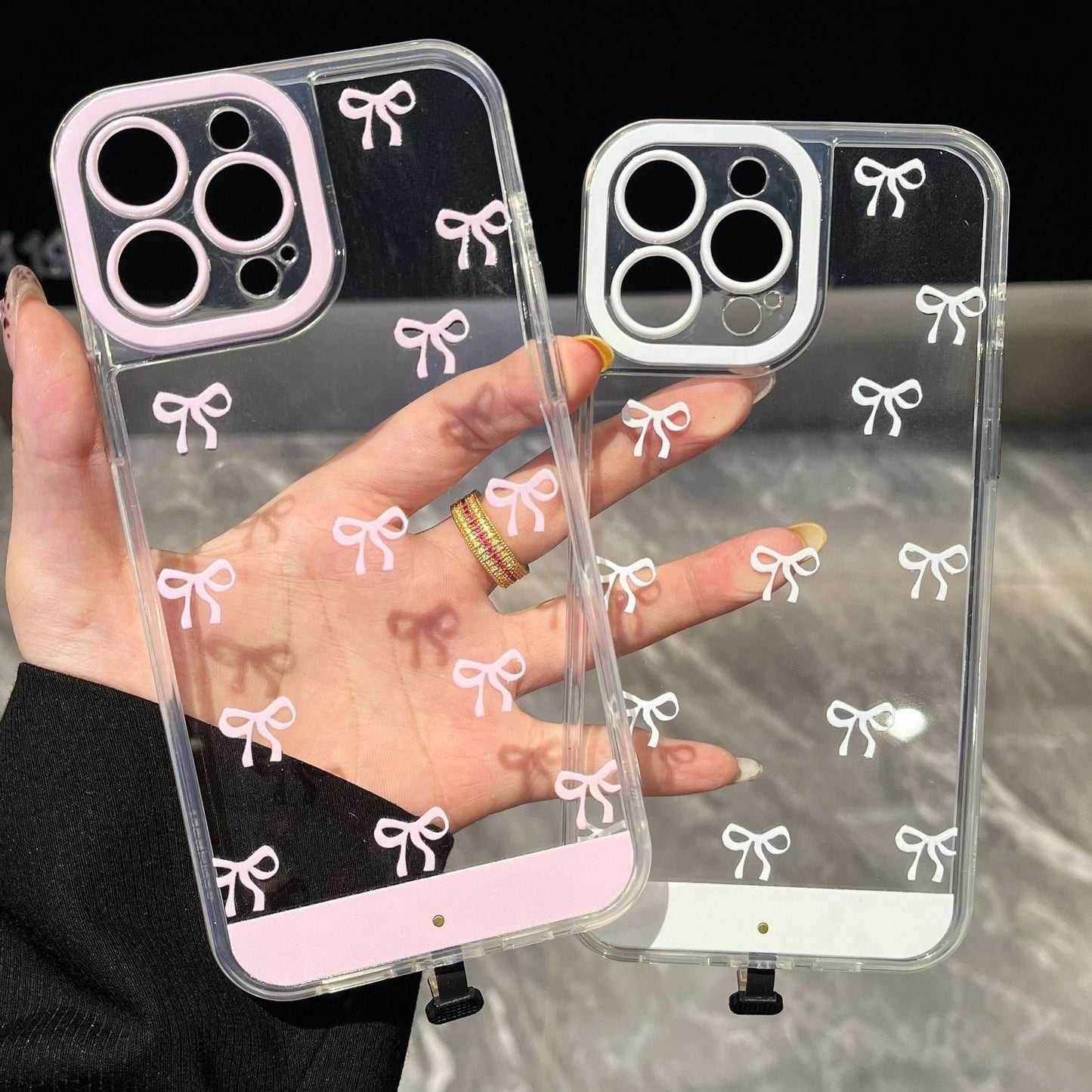 🎀 Light-Up Butterfly Bow Shockproof Phone Case