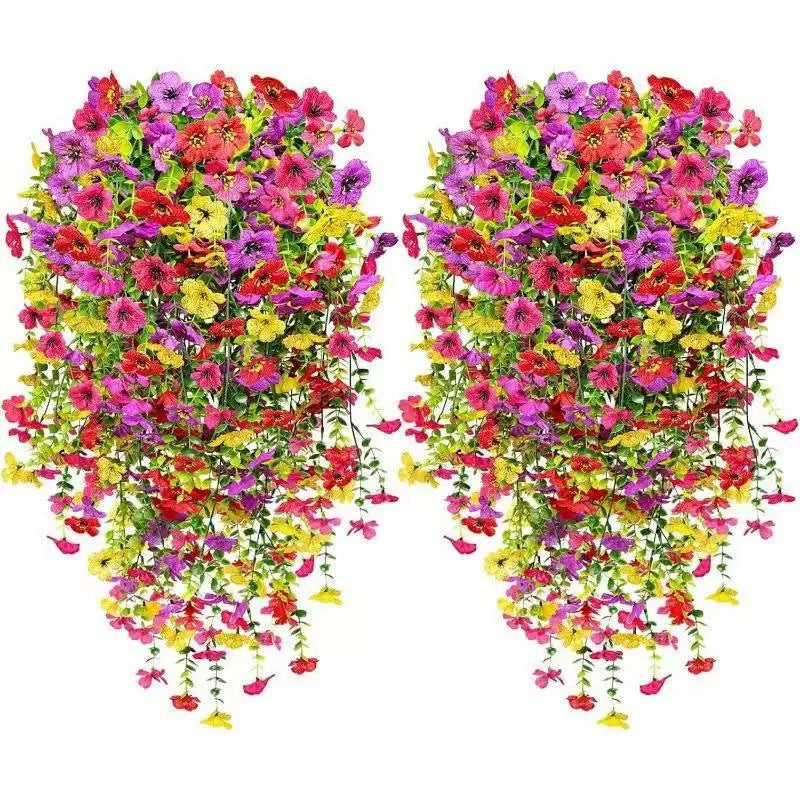 🌿Outdoor cascading daisy and eucalyptus flowers – UV resistant