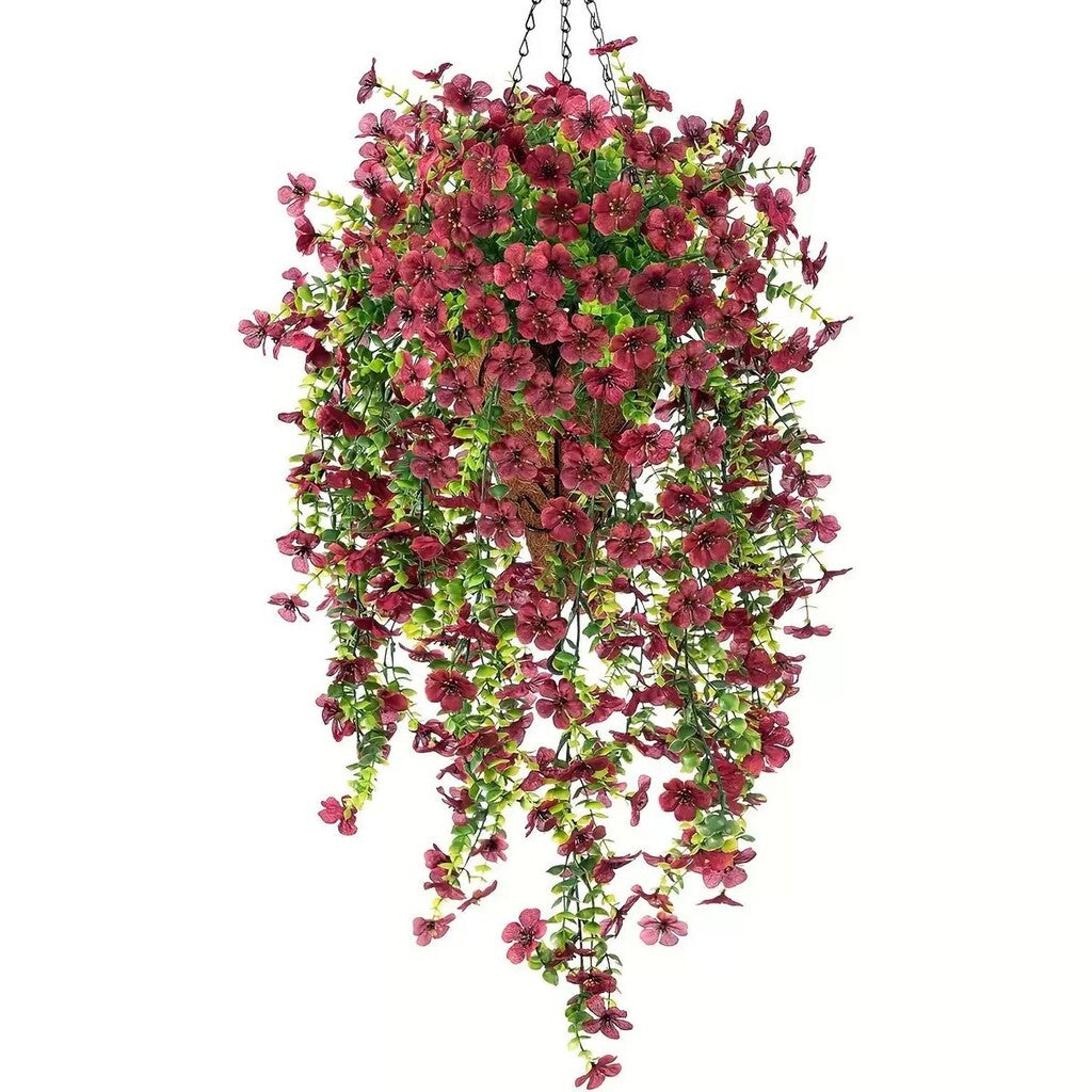 🌿Outdoor cascading daisy and eucalyptus flowers – UV resistant