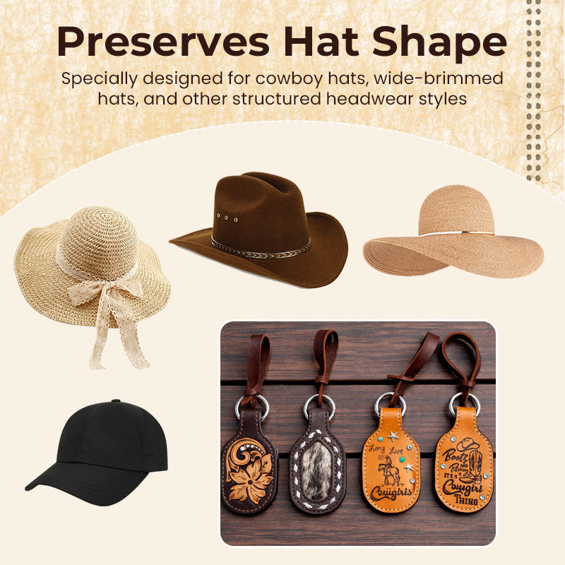 Magnetic Leather Hat Clip