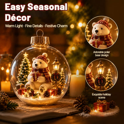 Animal Christmas Crystal Ball