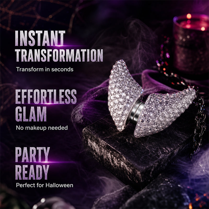 Rhinestone Wearable Magnetic Devil Horns