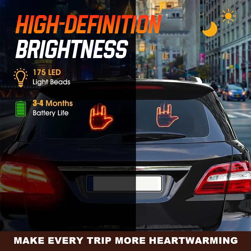LED Car Finger Sign with Remote for Rear Window