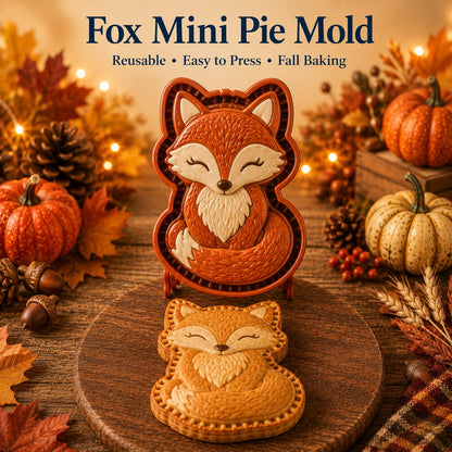 🍂 8-Design Fall Mini Pie Mold Collection | Reusable Embossed Molds for Shaping Detailed Owl, Fox, Turkey, Pumpkin, Acorn & More 🥧✨