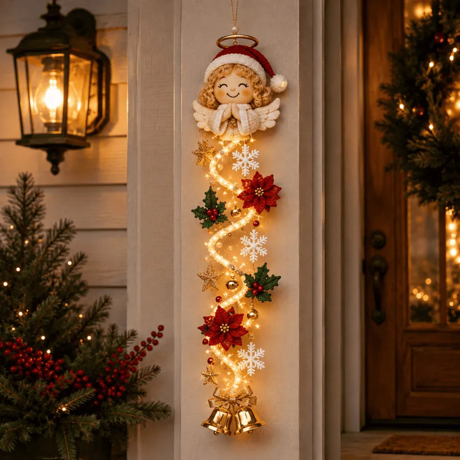 MerryCascade Glowing Christmas Door Hanger