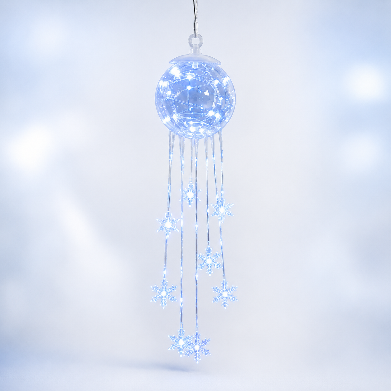 Winter Magic Snowflake Cascade – LED Hanging Christmas Ornament❄️