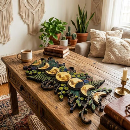 ⏳ Last Day 49% OFF – 🌙🌿 Botanical Moon Phase Wall Decor | Floral Lunar Cycle Wall Hanging for Witchy, Boho, Cottagecore & Celestial Home Décor ✨