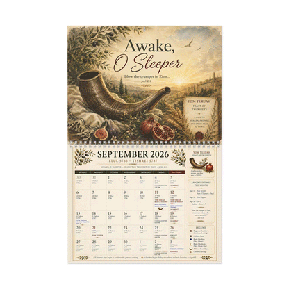 ✝️Biblical Hebrew Calendar 5787 | 2026-2027 Appointed Times Wall Calendar