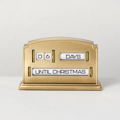 Vintage Brass Mechanical Holiday Countdown Calendar