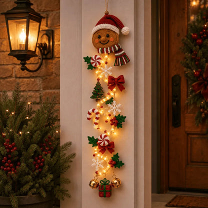 MerryCascade Glowing Christmas Door Hanger