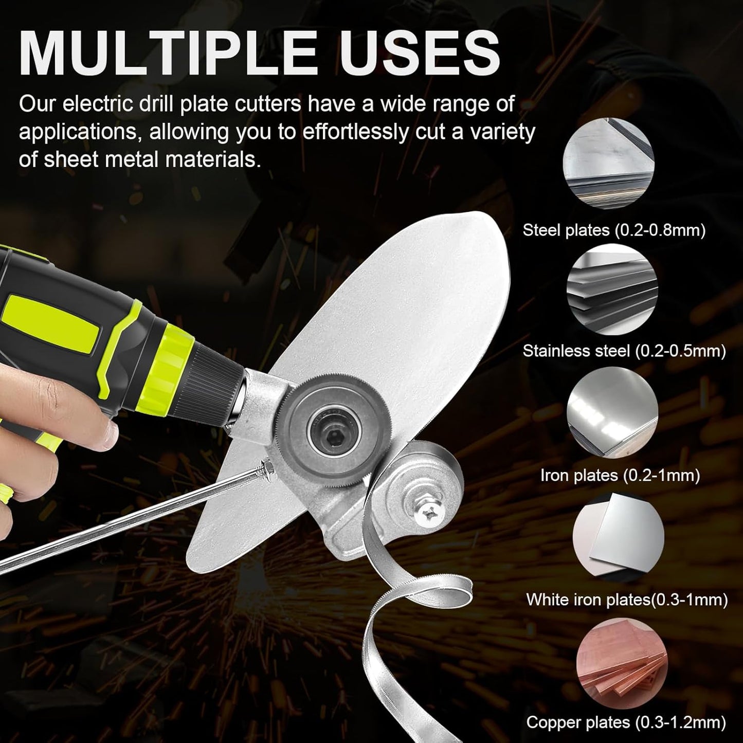 🔥Last Day 49% OFF - Sheet Metal Cutter Drill Attachment 🛠️