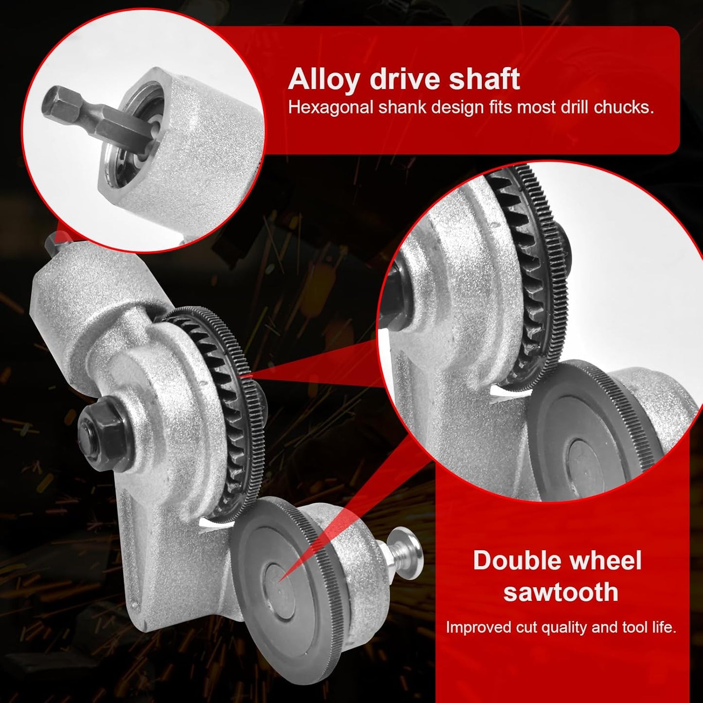 🔥Last Day 49% OFF - Sheet Metal Cutter Drill Attachment 🛠️