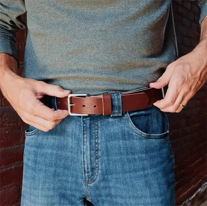🔥 Handmade Full-grain Buffalo Leather Belt