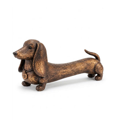 Wooden Dachshund Decor Figurine