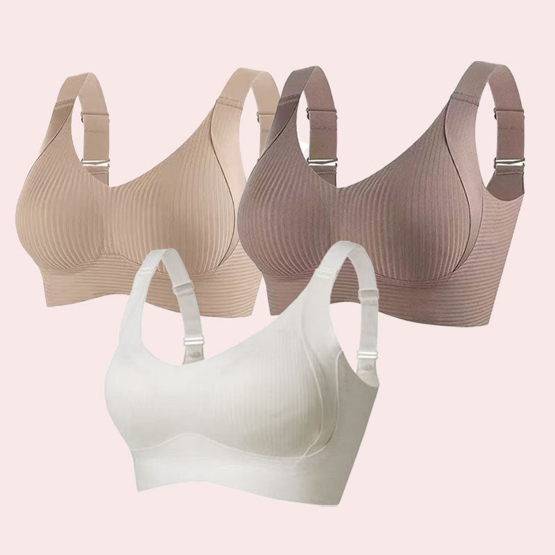 🎁Buy 1, get 3 packs🔥Ribbed knit bra with adjustable straps for women