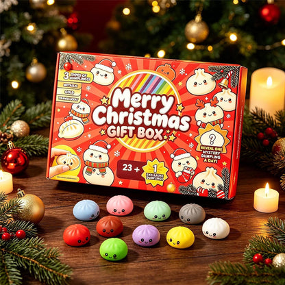 🎄 2026 Christmas Dumpling Squishy Advent Calendar – 24 Days of Squishy Surprises! 🥟🎁