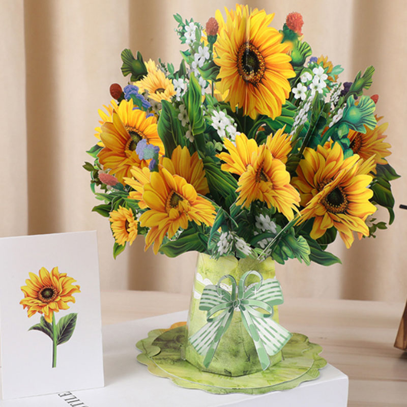 💐 3D Mother's Day Flower Pop-Up Car