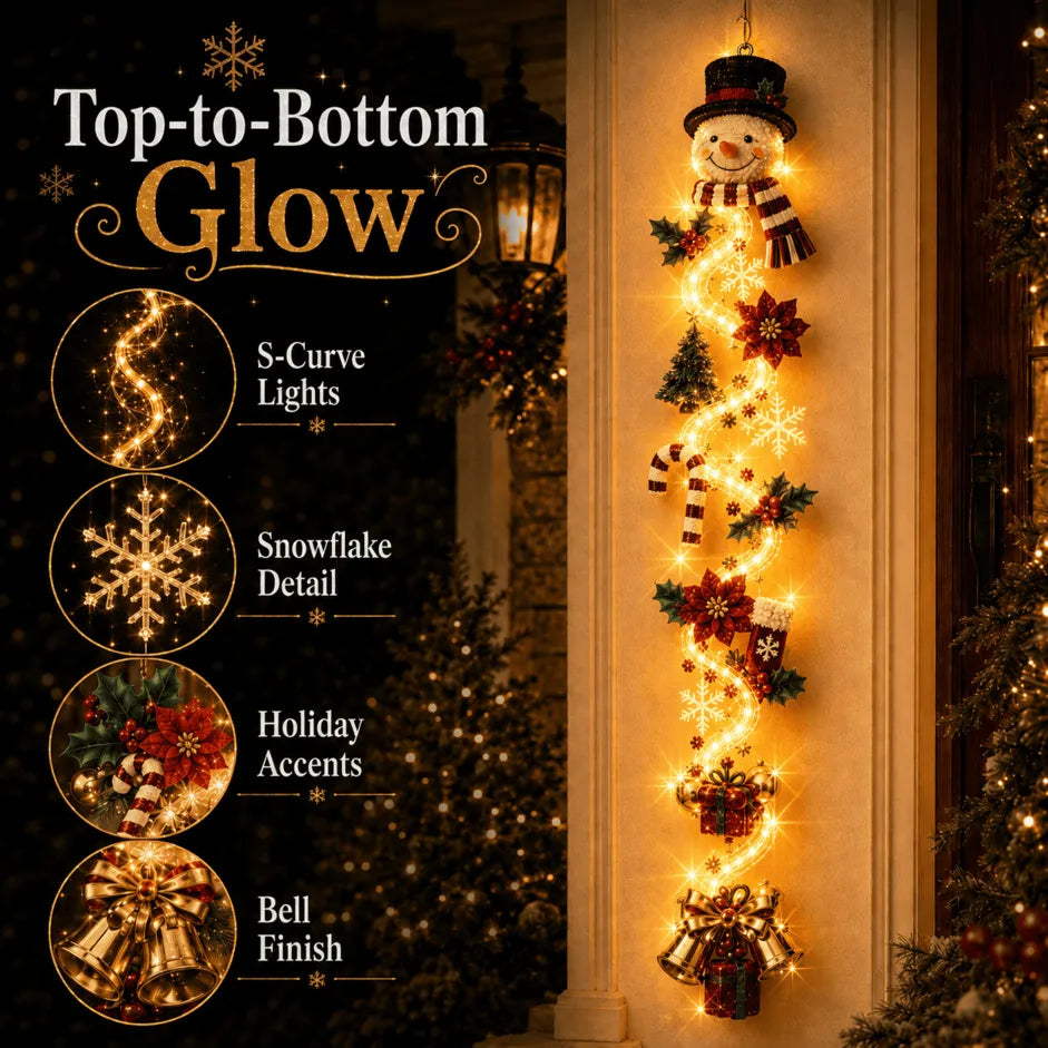 Christmas Angel - MerryCascade Glowing Christmas Door Hanger