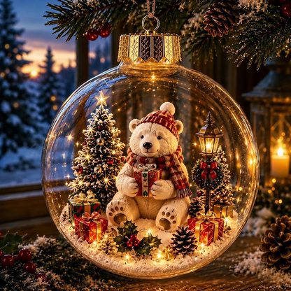 Animal Christmas Crystal Ball