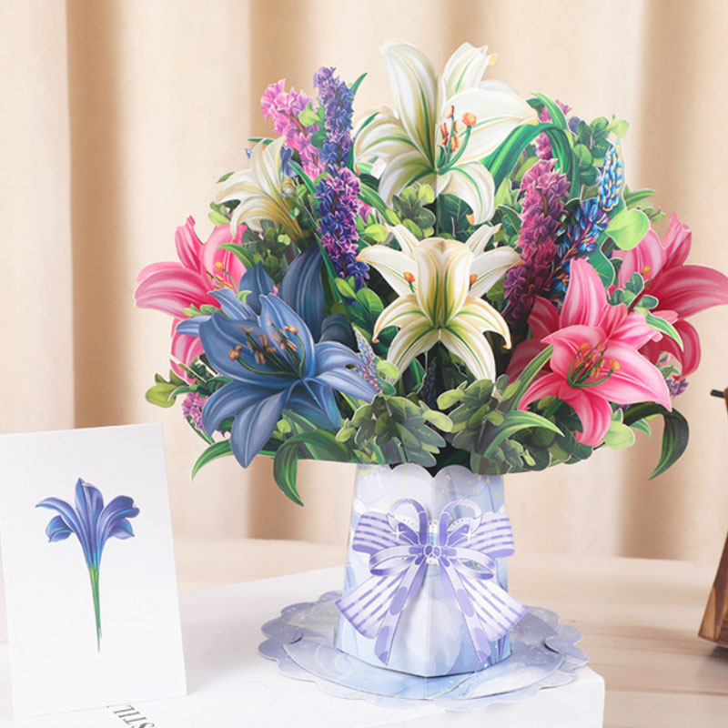 💐 3D Mother's Day Flower Pop-Up Car