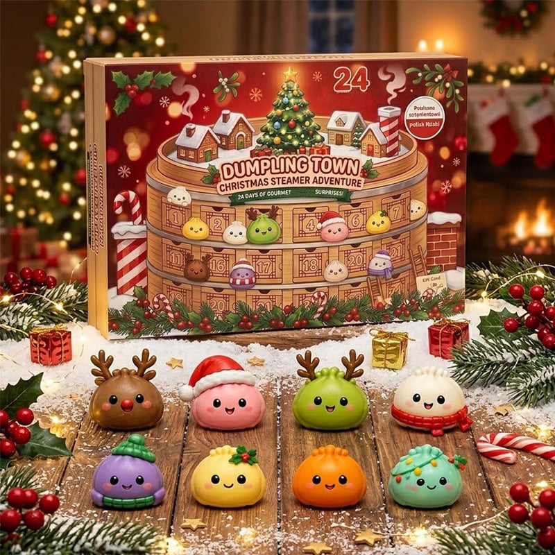 🎄 2026 Christmas Dumpling Squishy Advent Calendar – 24 Days of Squishy Surprises! 🥟🎁