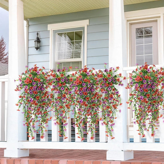🌿Outdoor cascading daisy and eucalyptus flowers – UV resistant