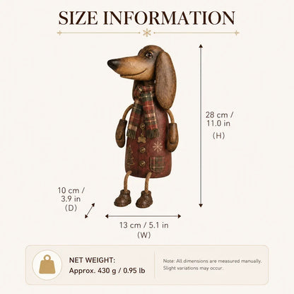 🏡Vintage Christmas Dachshund Shelf Sitter