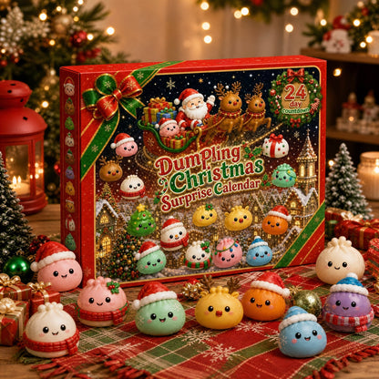 🎄 2026 Christmas Dumpling Squishy Advent Calendar – 24 Days of Squishy Surprises! 🥟🎁