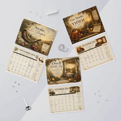 ✝️Biblical Hebrew Calendar 5787 | 2026-2027 Appointed Times Wall Calendar