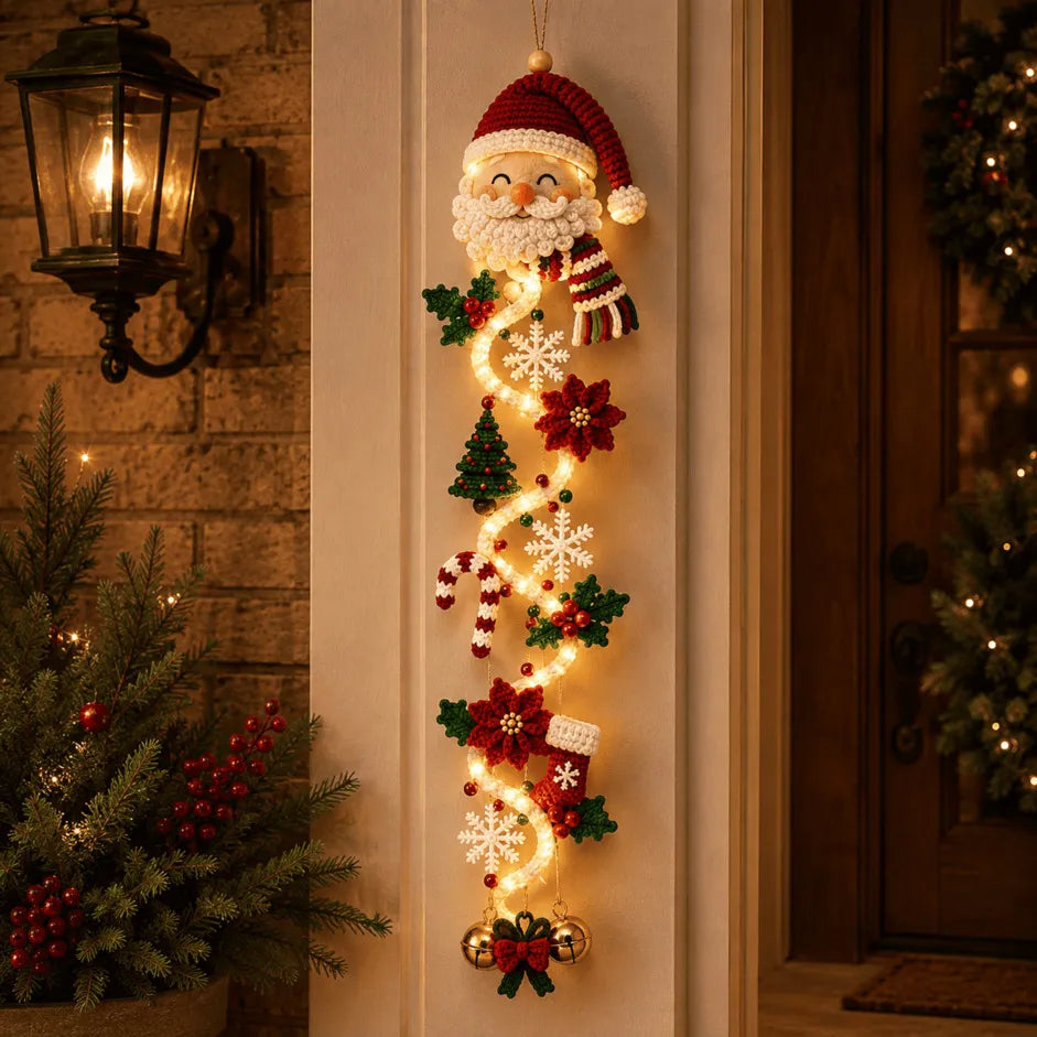 MerryCascade Glowing Christmas Door Hanger