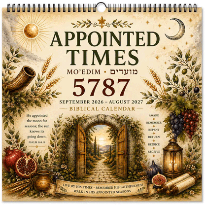 ✝️Biblical Hebrew Calendar 5787 | 2026-2027 Appointed Times Wall Calendar