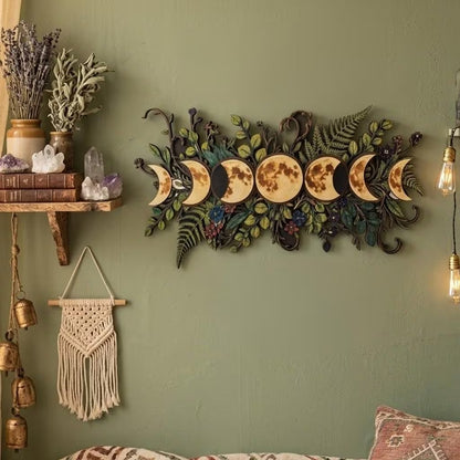 ⏳ Last Day 49% OFF – 🌙🌿 Botanical Moon Phase Wall Decor | Floral Lunar Cycle Wall Hanging for Witchy, Boho, Cottagecore & Celestial Home Décor ✨