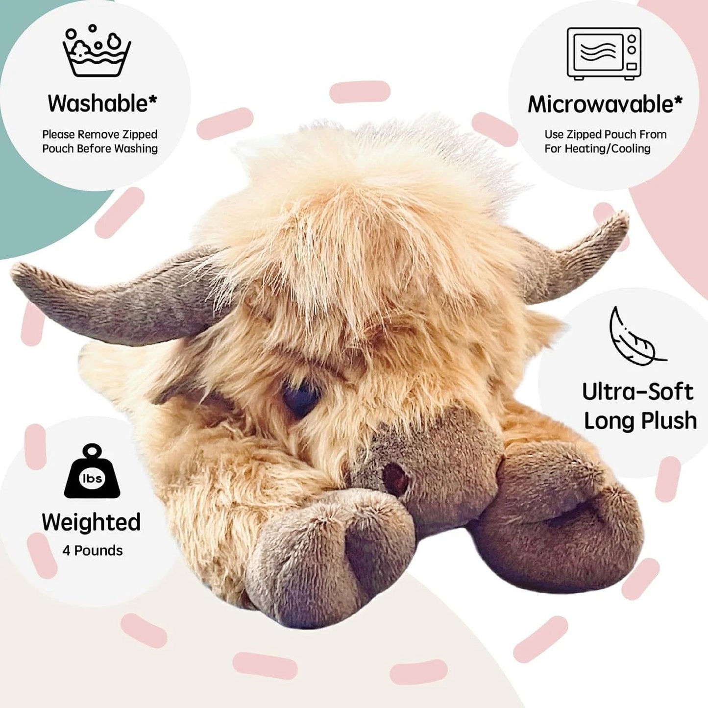 🔥 Last day 49% OFF 🎁Cute cartoon highland cow plush toy