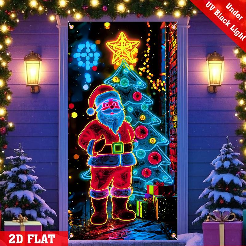 🏆Flash Sale⚡50K+ SOLD! Almost Gone-💥Fluorescent Christmas Door Cover Party Banner