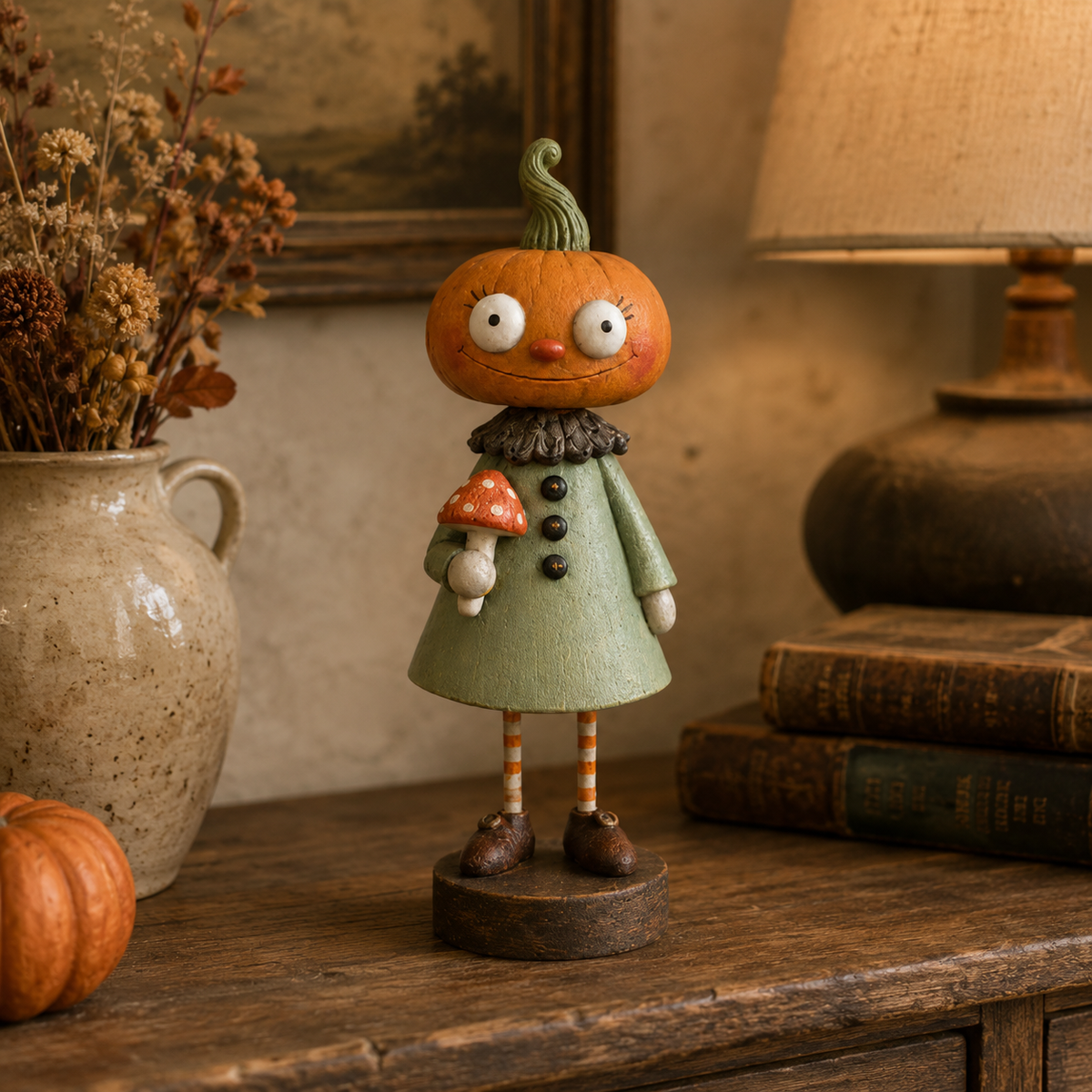 🎃Primitive Pumpkin Friends – Vintage Halloween Figurines Collection