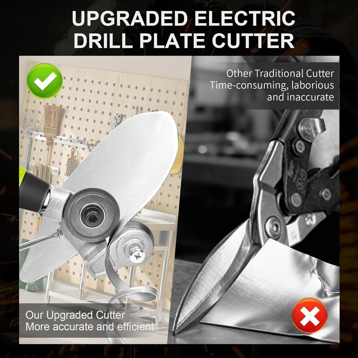 🔥Last Day 49% OFF - Sheet Metal Cutter Drill Attachment 🛠️