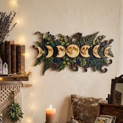 ⏳ Last Day 49% OFF – 🌙🌿 Botanical Moon Phase Wall Decor | Floral Lunar Cycle Wall Hanging for Witchy, Boho, Cottagecore & Celestial Home Décor ✨