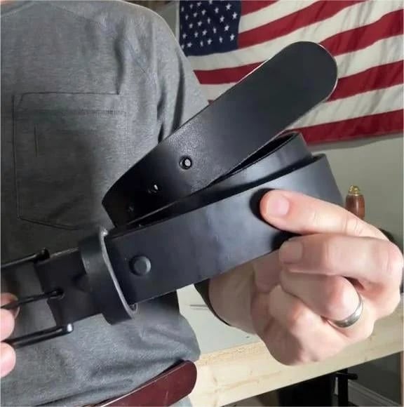 🔥 Handmade Full-grain Buffalo Leather Belt