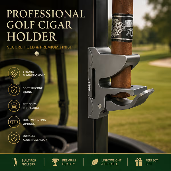 Universal Magnetic Cigar Clip for Golf Cart