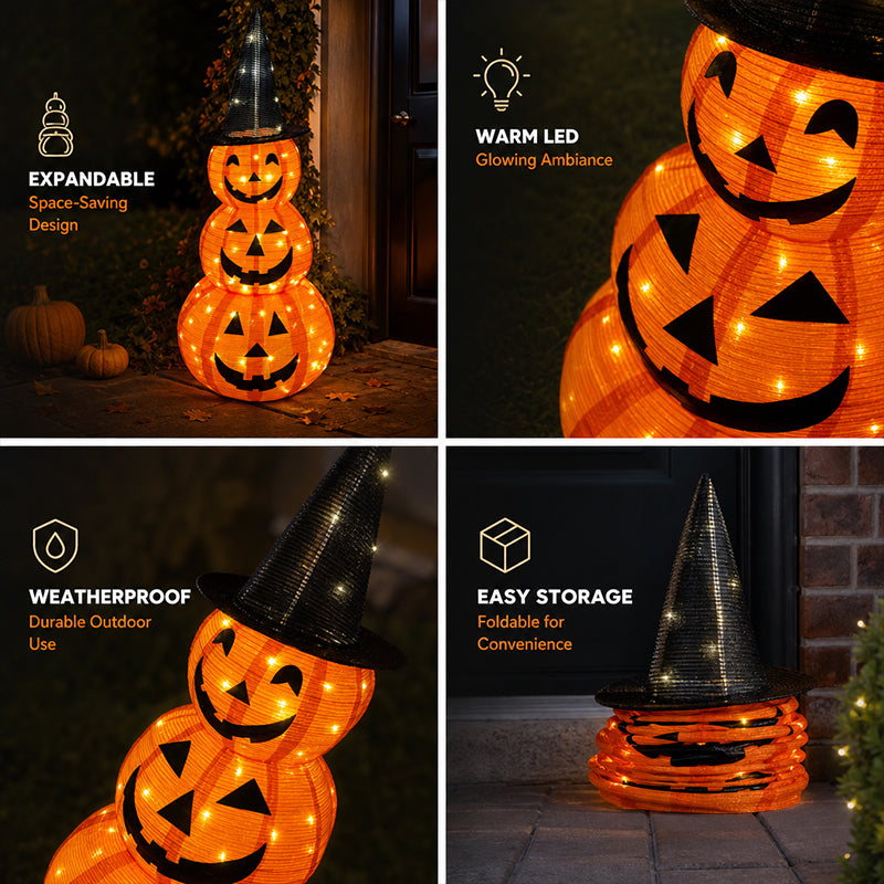 Halloween Light-Up Pumpkin Tower