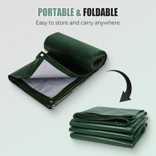 ⏰Heavy-Duty Waterproof Tarp with UV Protection