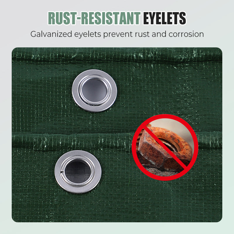 ⏰Heavy-Duty Waterproof Tarp with UV Protection